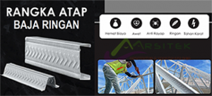 Contoh rusuk pengaku baja ringan produk Kepuh Kencana