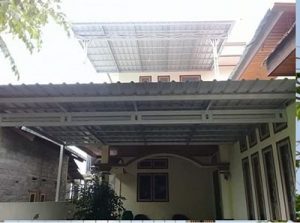 Contoh kanopi baja ringan type medium dan minimalis modern