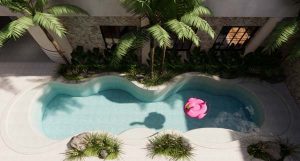 Kolam renang pribadi minimalis